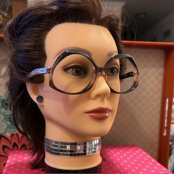 RARE French AVANT-GARDE " Vintage Brown/Clear Ombre Womens Frames - Picture 6 of 16